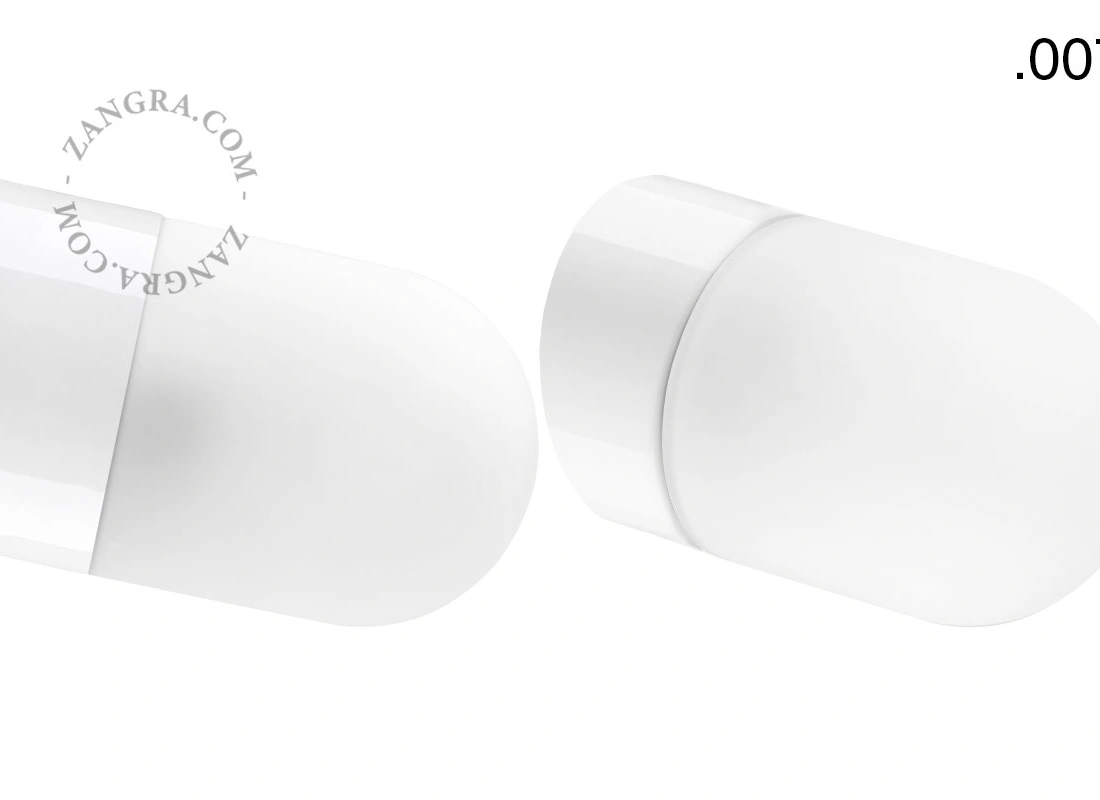 biała porcelanowa lampa ścienna David - Ø 10 cm
