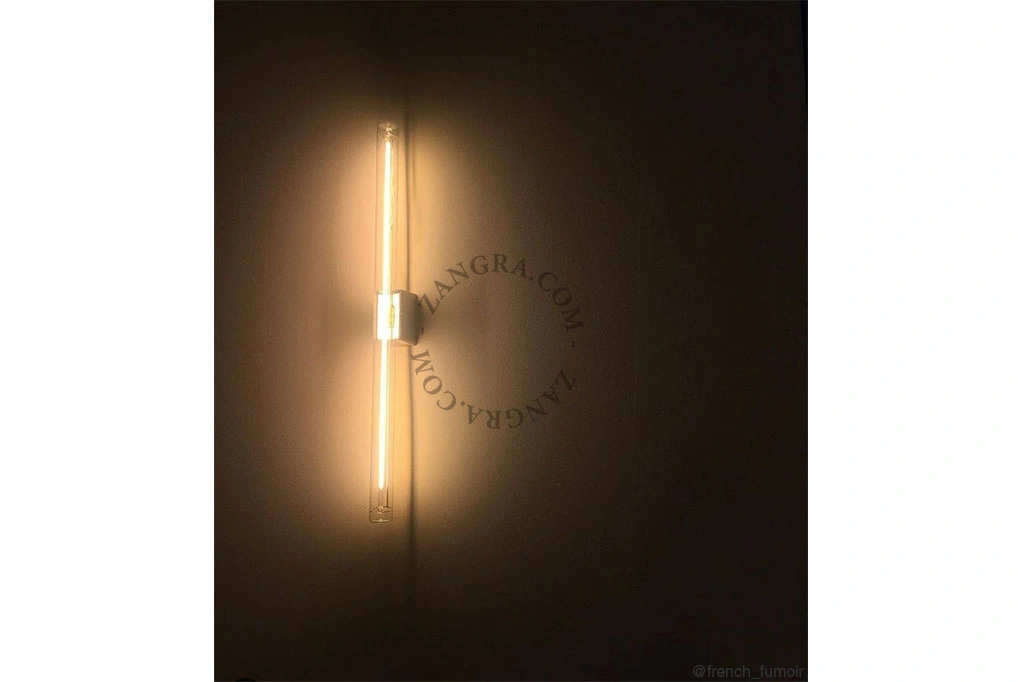 mosiężna lampa ścienna lub sufitowa S14d Bobby - świetlówka szkło przezroczyste
