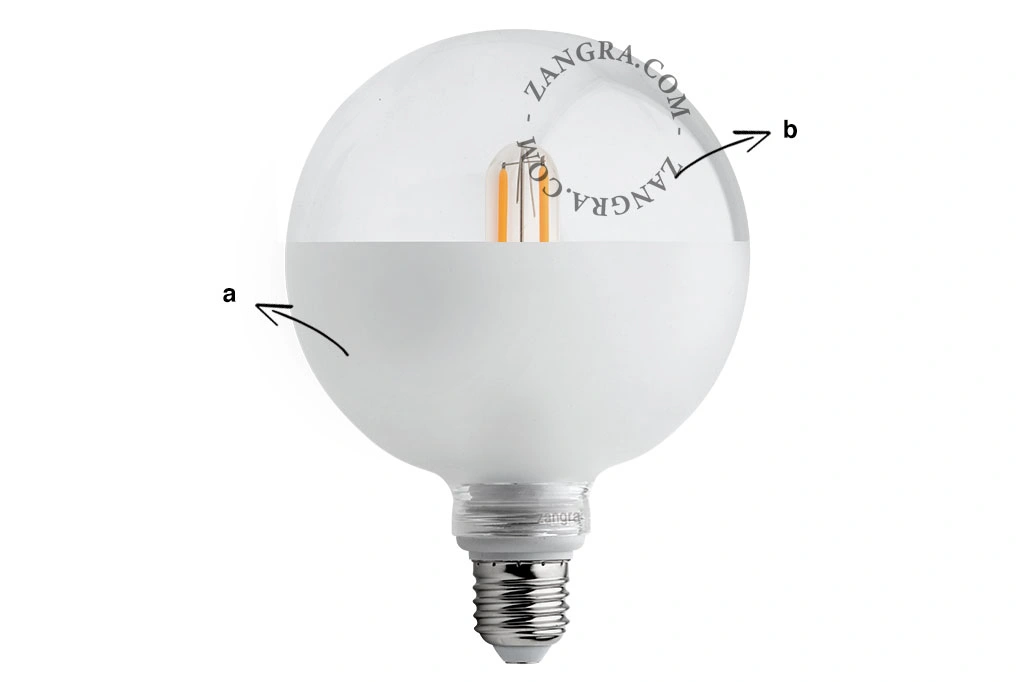 E27 dimbar filament LED ljuskälla - frostat och klar glas - 2700K - 4W