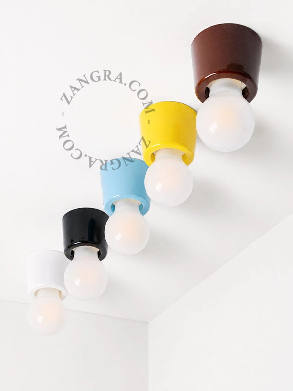 żółta porcelanowa lampa Annie
