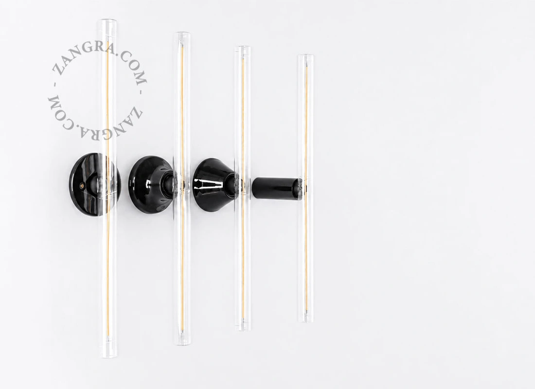 black Pure Porcelain wall or ceiling light