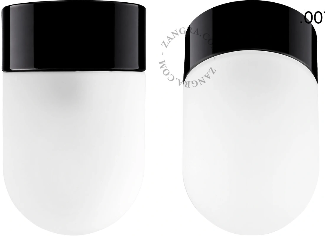 black porcelain lamp David - Ø 10cm