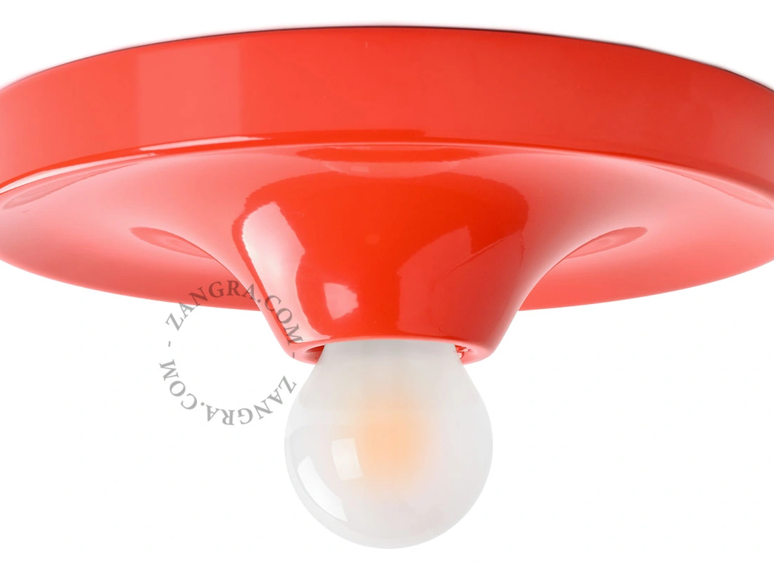 rød Space Age lampe Eli - Ø 26 cm