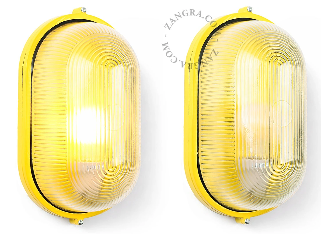 candeeiro exterior amarelo Dijon - IP54