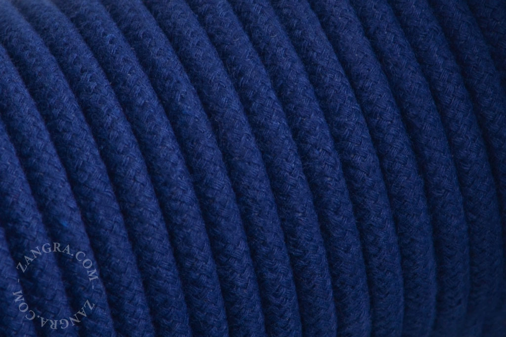 Textilkabel - blaue Baumwolle