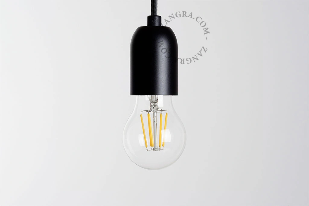 metallic socket - matt black
