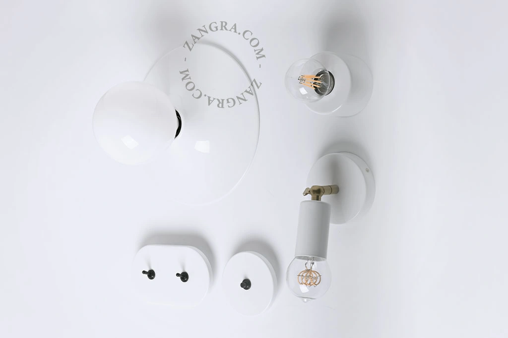 applique ou plafonnier blanc - Ø 26 cm