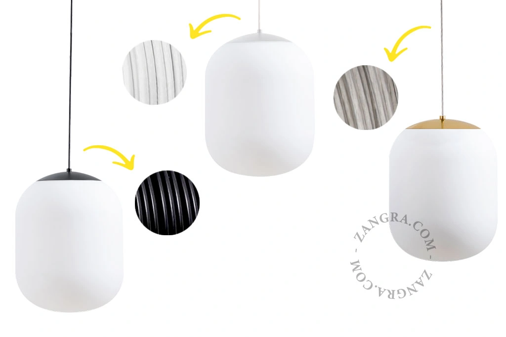 candeeiro suspenso de vidro feito à mão - Ø 32 cm