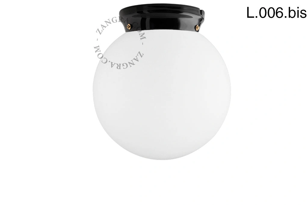 czarna porcelanowa lampa Art Deco Chaella