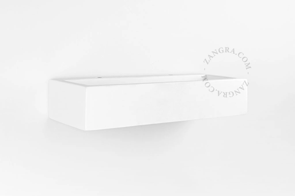 überstreichbare Wandleuchte Carl aus Gips - 30 cm