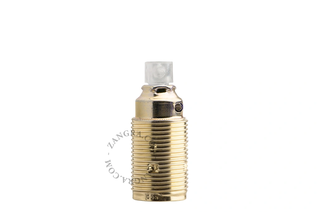 E14 gylden lampeholder