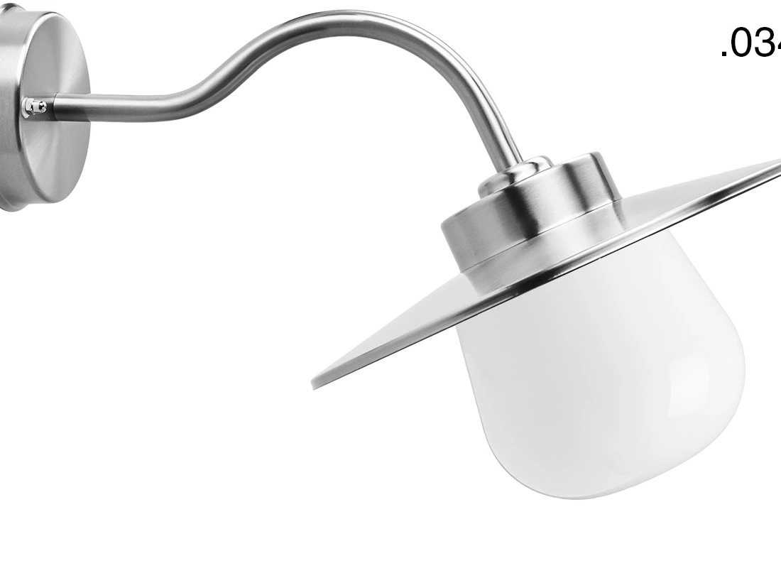 zilverkleurige industriële gevellamp Elda - IP54
