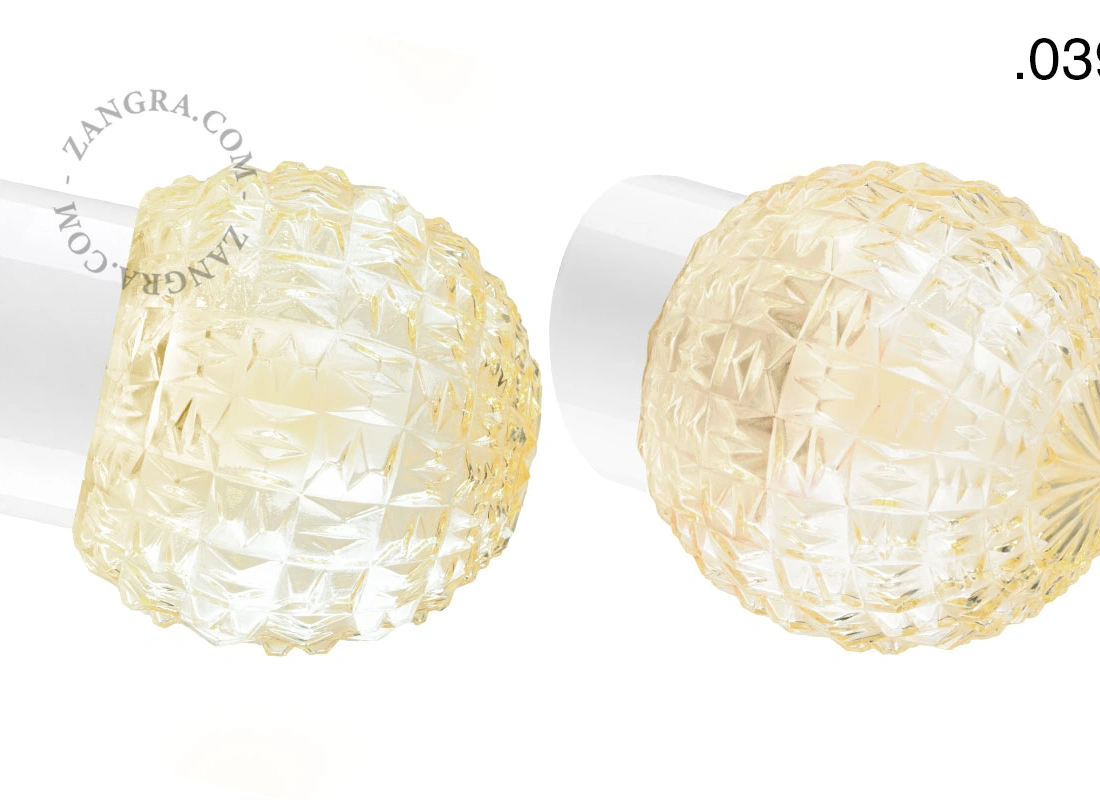 biała porcelanowa lampa ścienna David - Ø 10 cm