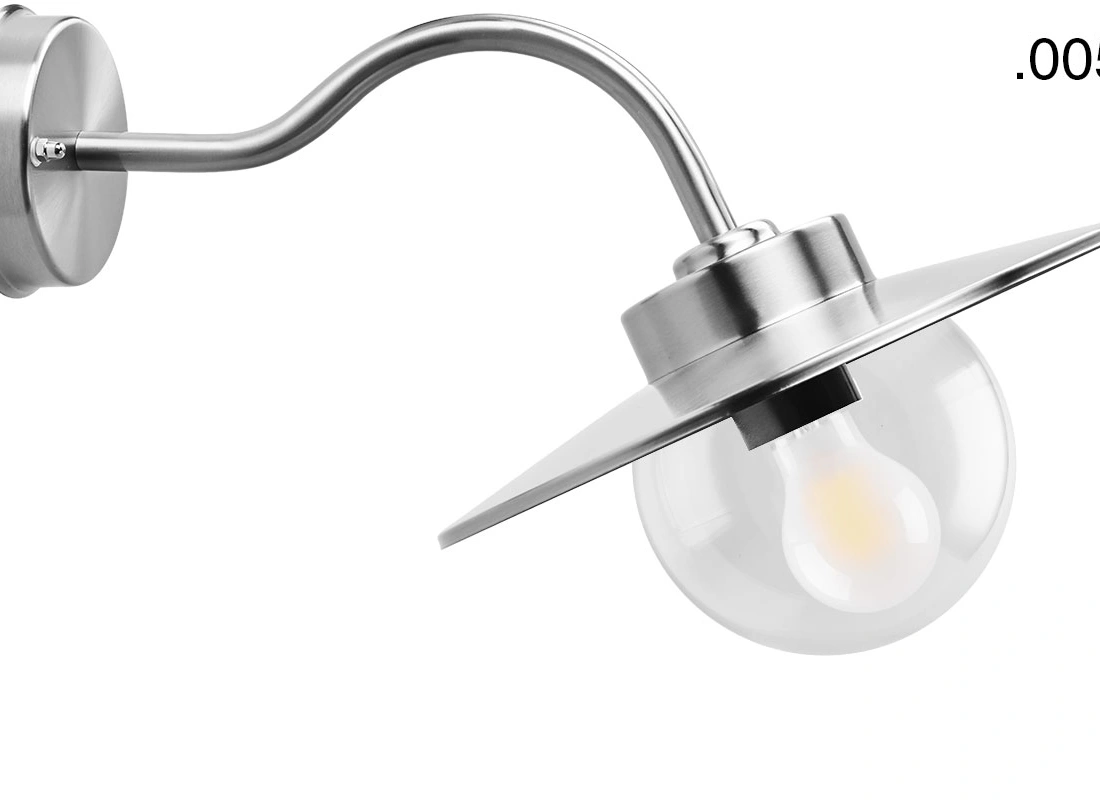 zilverkleurige industriële gevellamp Elda - IP54