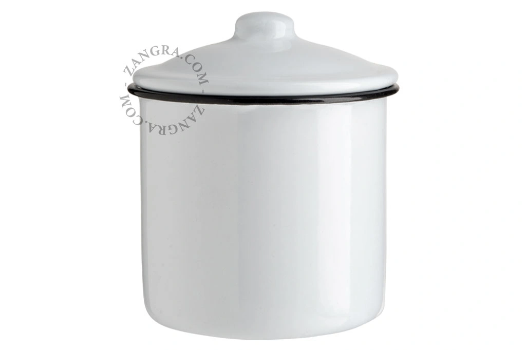 sucrier en émail blanc - Ø 9cm