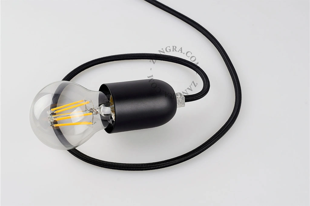 metallic socket - matt black