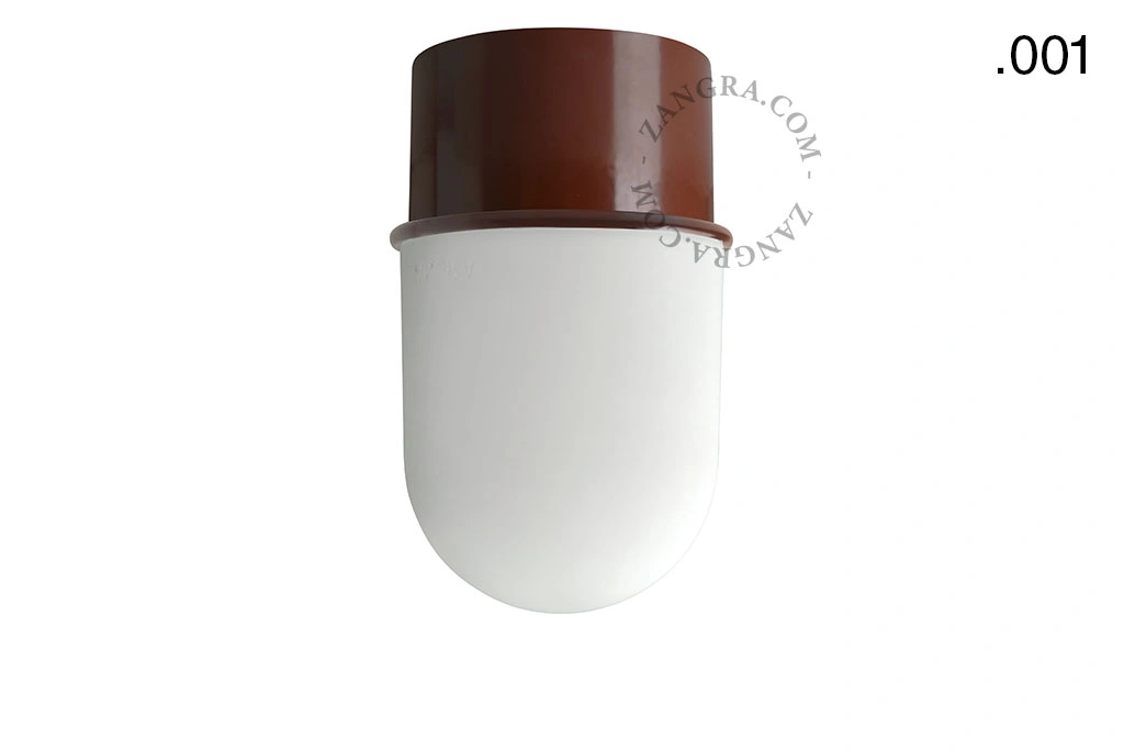 brun væg eller loftslampe - glas skærm - Ø 8 cm