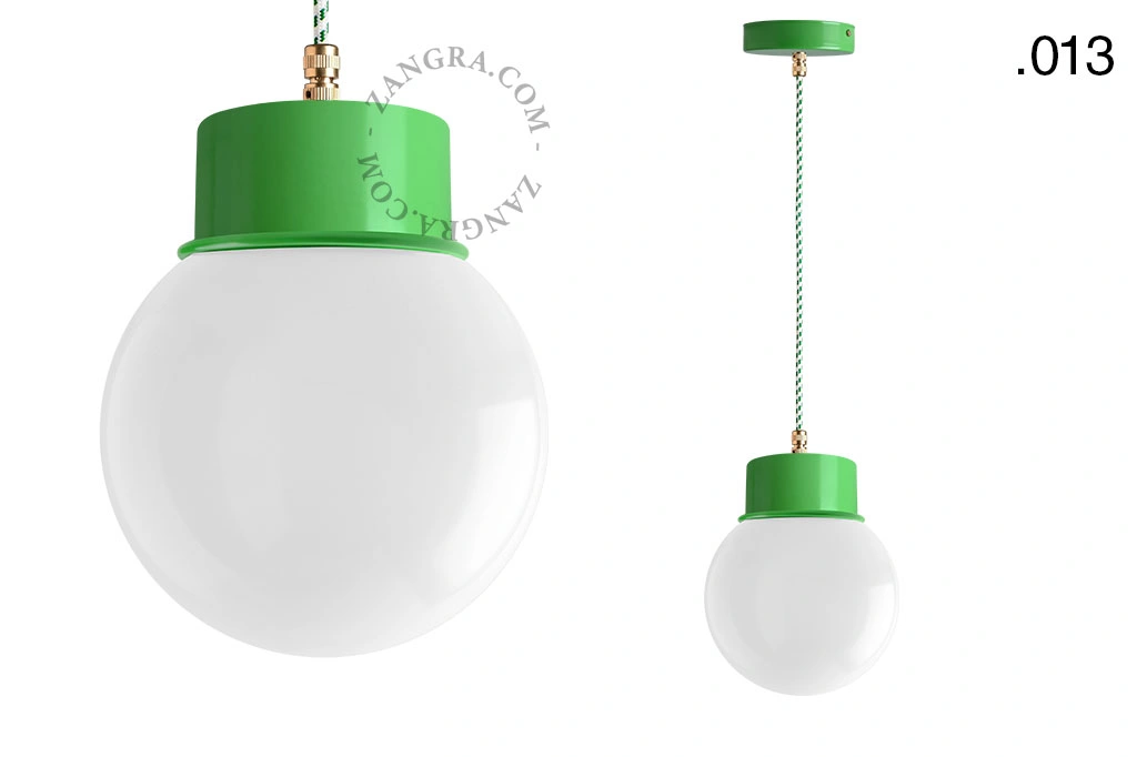 candeeiro suspenso verde - abajur de vidro - Ø 10cm