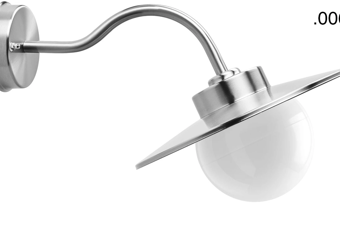 silver-coloured wall light Elda - IP54