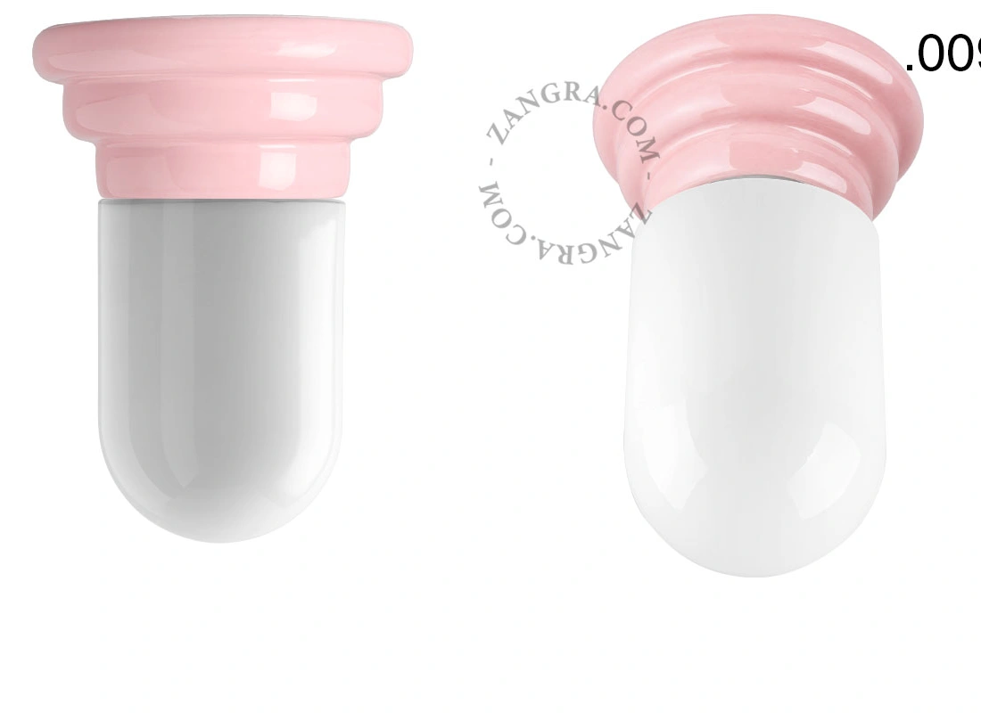 pink porcelain Art Deco light Daniel