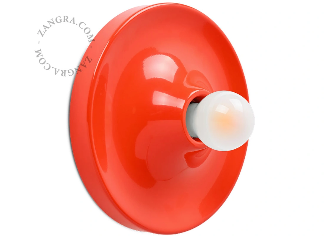 rød Space Age lampe Eli - Ø 26 cm