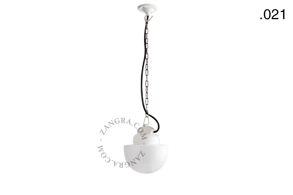 hanglamp van porselein en glas  - IP54
