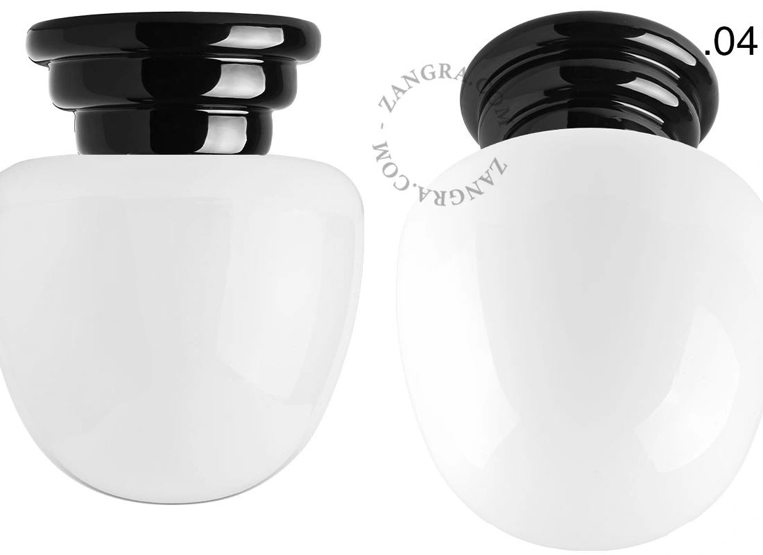 black porcelain Art Deco light Daniel