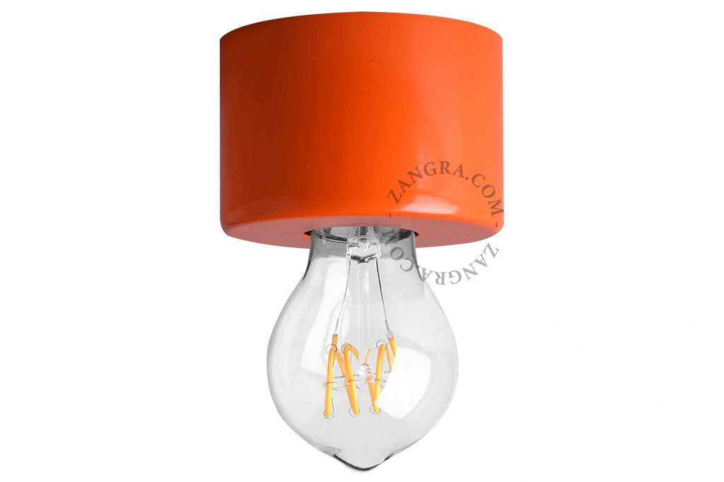 oranje wand- of plafondlamp - Ø 8,5 cm