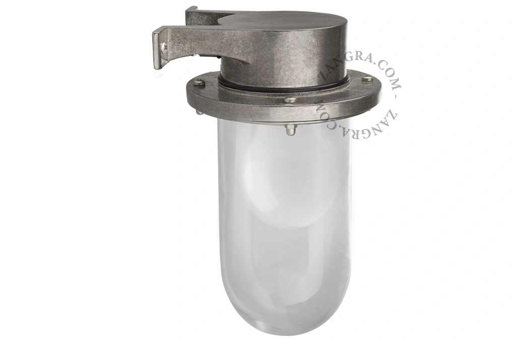 lampada da parete in ottone nichelato per esterni - IP64