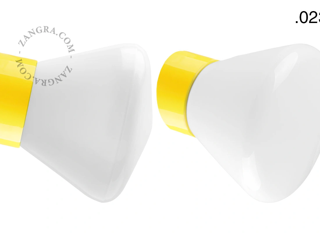 yellow porcelain wall light David - Ø 10 cm