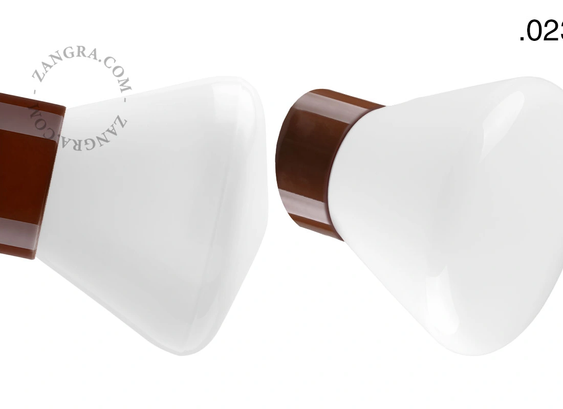 brązowa porcelanowa lampa ścienna David - Ø 10 cm