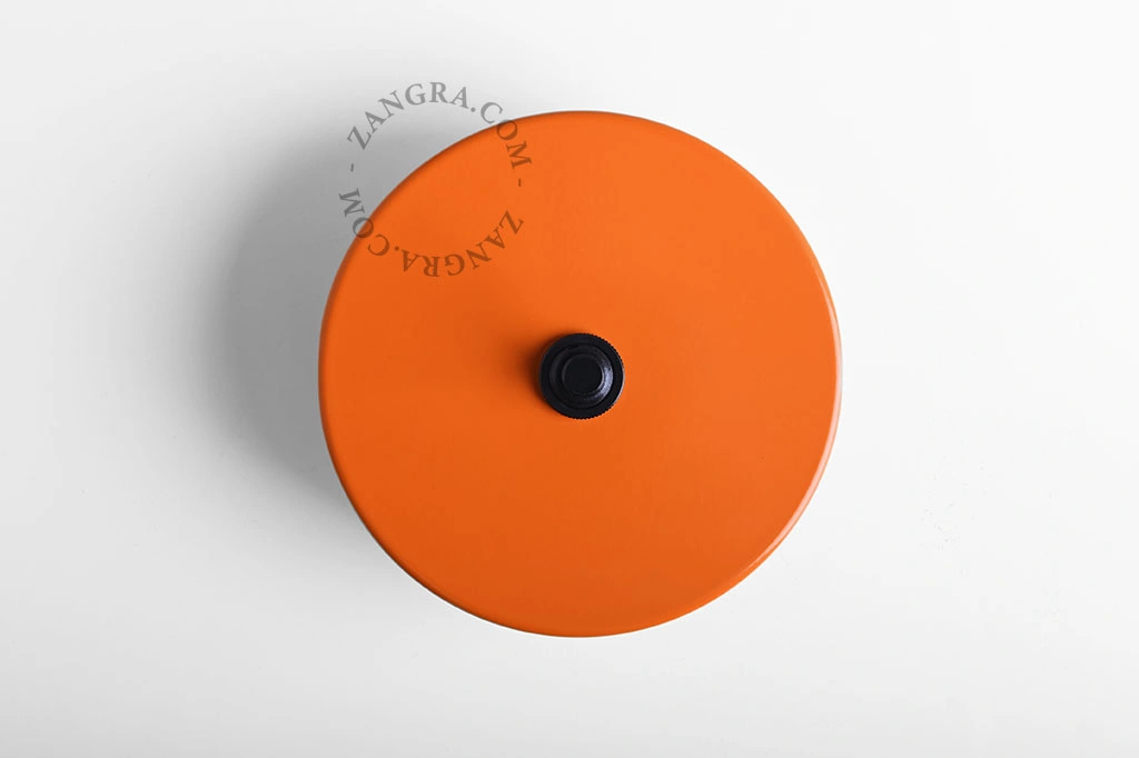 orange tryckströmbrytare – svart tryckknapp