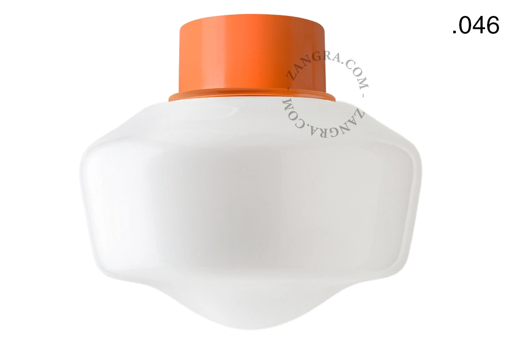 orange wall or ceiling light - glass shade - Ø 10 cm