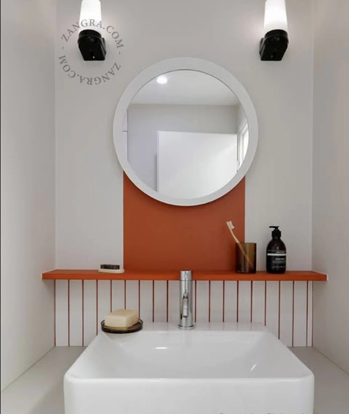 zewnętrzna lub łazienkowa czarna porcelanowa lampa ścienna - IP44