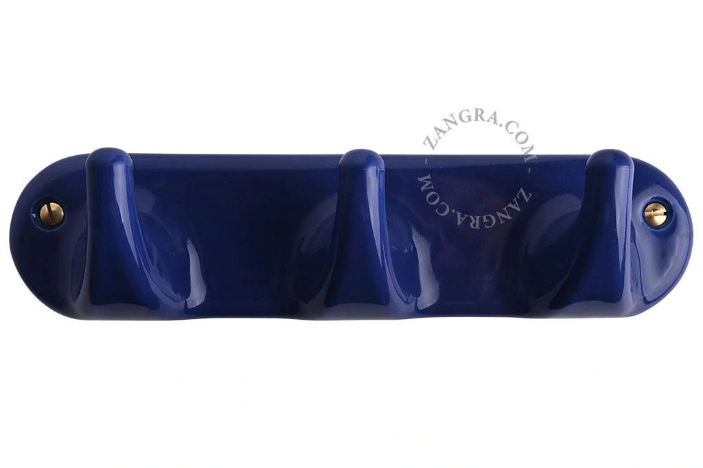 kledinghaak in porselein - blauw 3