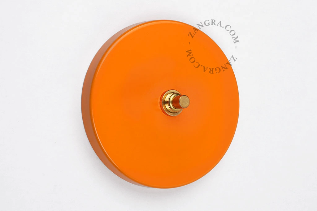 Druckschalter – orange/Messing