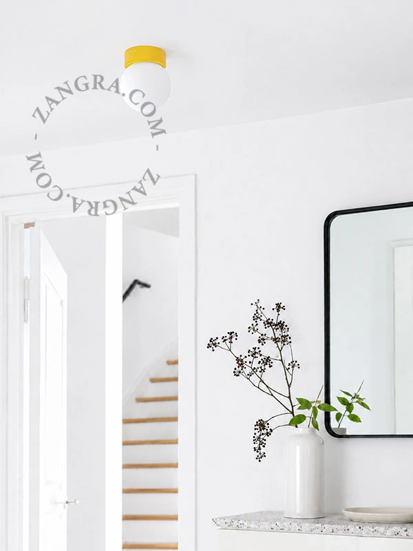 lampe i gult porcelæn, Dani - IP54