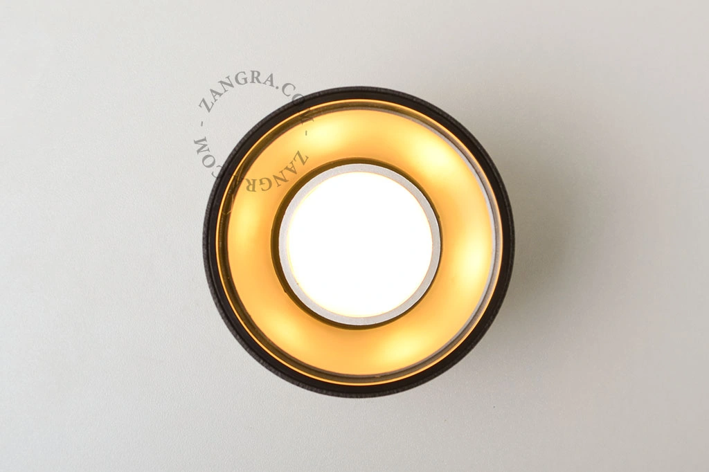czarny reflektor LED - Ø 9 cm