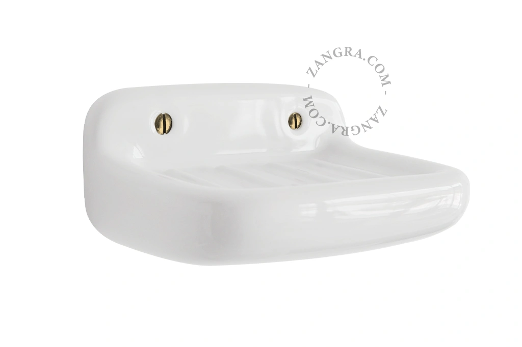 vægmonteret sæbeholder i porcelæn
