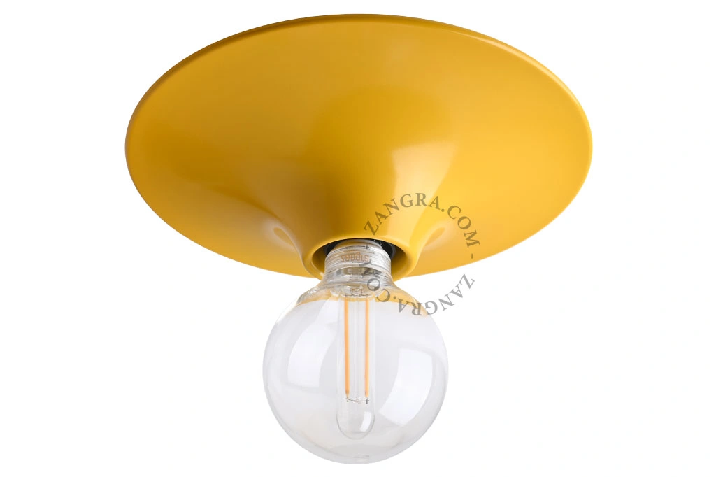 aplique o plafón amarillo redondo - Ø 26 cm