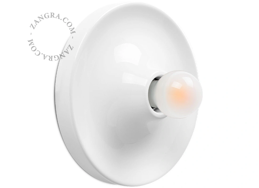 hvid Space Age lampe Eli - Ø 26 cm