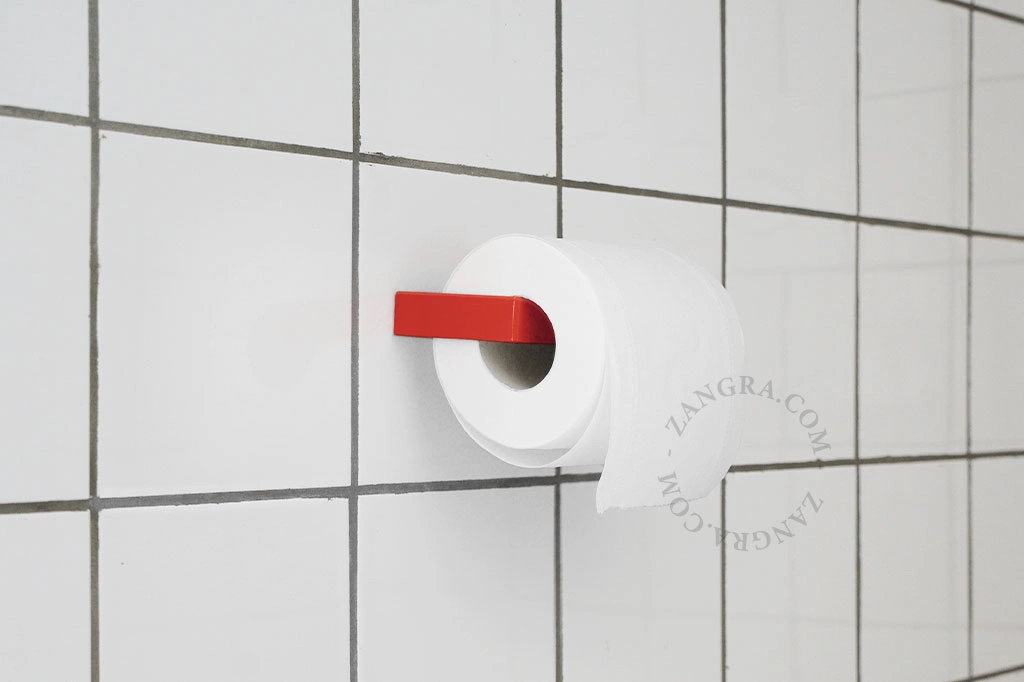suporte papel higiênico Abel - vermelho