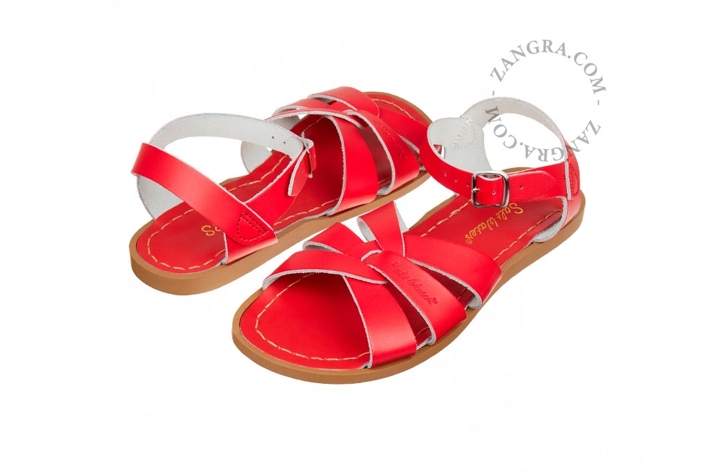 lederne Wassersandalen - rot