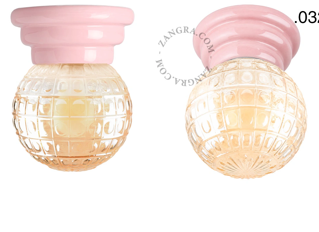 pink porcelain Art Deco light Daniel