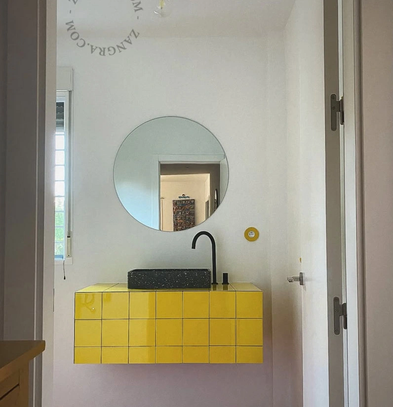 aplique o plafón amarillo redondo - Ø 26 cm