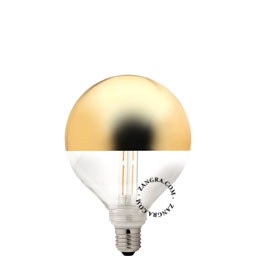 E27 dæmpbar glødetråd LED-pære - guld og klart glas - 2700K - 4W
