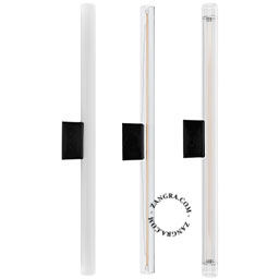 lampe S14d en porcelaine noire - 50 cm