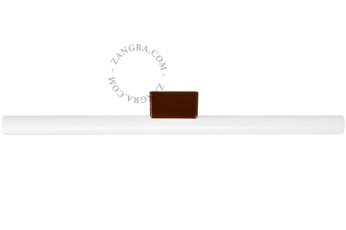 lampe S14d en porcelaine marron - 50 cm