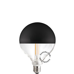 E27 dimbar filament LED ljuskälla - svart och klart glas - 2700K - 4W