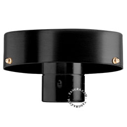 lampada da parete o soffitto in ottone nero